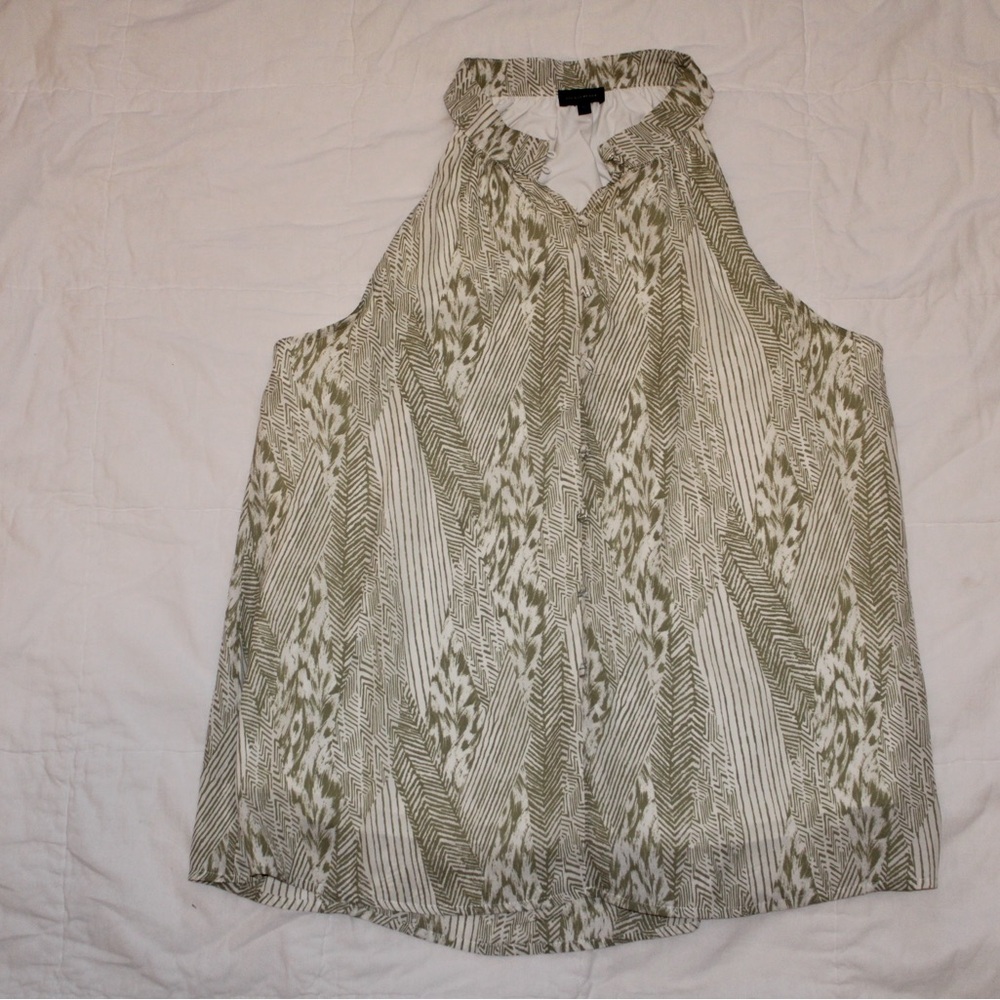 Green Patterned Women's Top